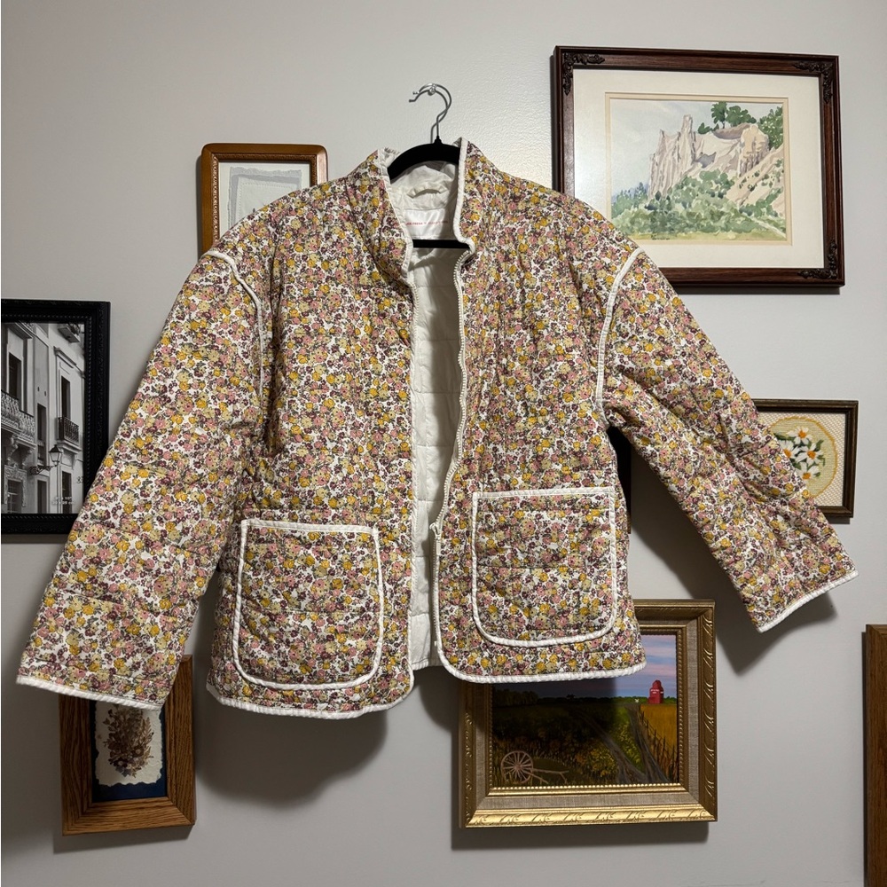 Joe Fresh Floral Quilted zip up Jacket - Multicolor